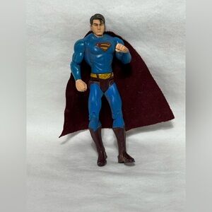 Superhero Action Figure with Maroon Cape